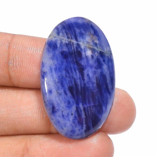 Marvellous Top Grade Quality 100% Natural Sodalite Oval Shape Cabochon Loose Gemstone For Making Jewelry 34 Ct. 34X21X5 mm V-1283