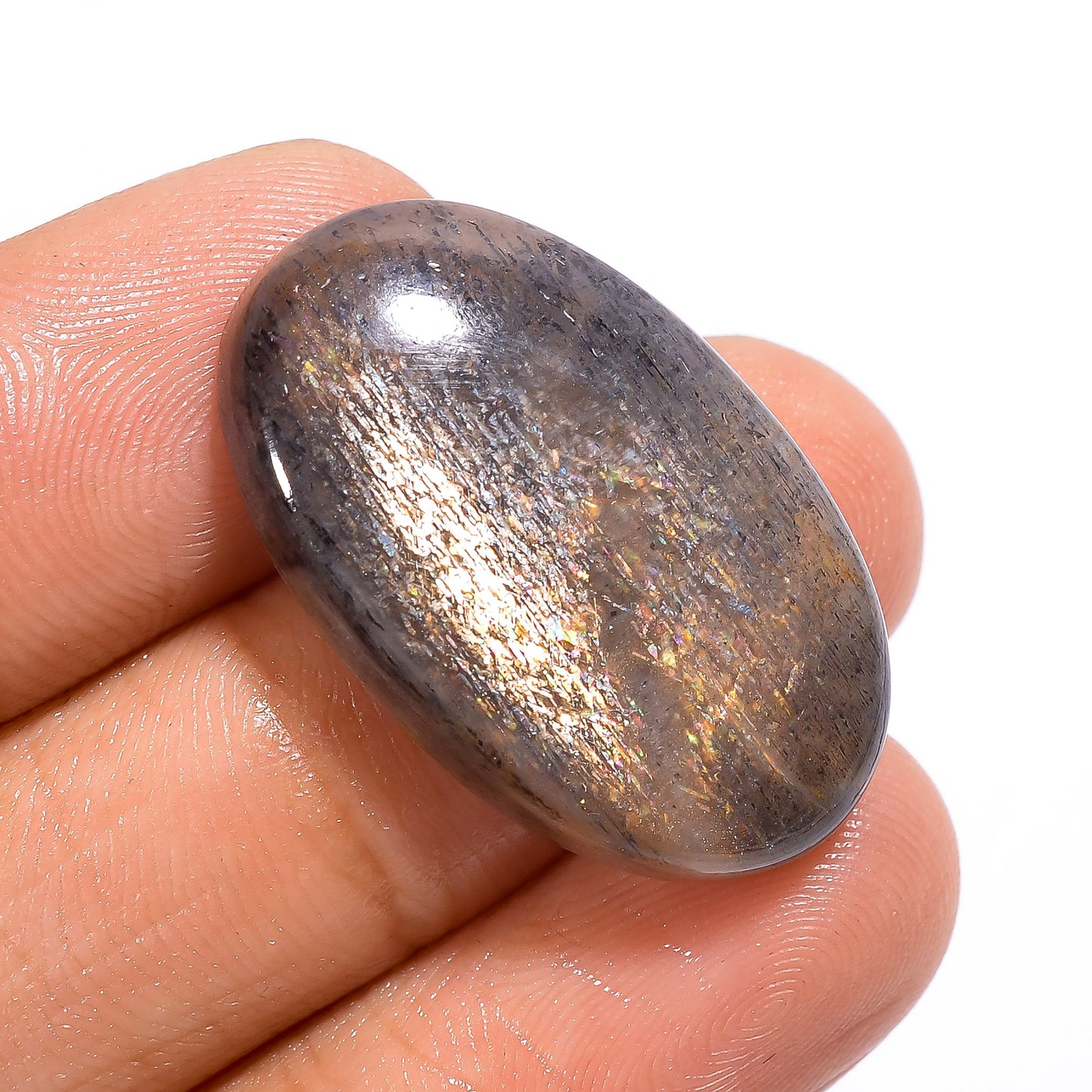 Mind Blowing A One Quality 100% Natural Brown Sunstone Oval Shape Cabochon Loose Gemstone For Making Jewelry 24 Ct 27X17X6 mm V1685