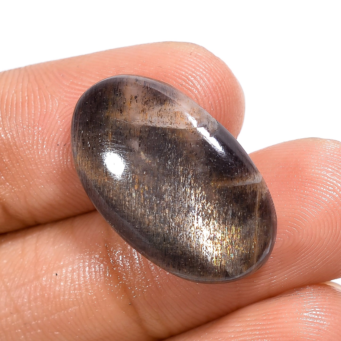 Stunning A One Quality 100% Natural Brown Sunstone Oval Shape Cabochon Loose Gemstone For Making Jewelry 12.5 Ct 23X14X5 mm V-1689