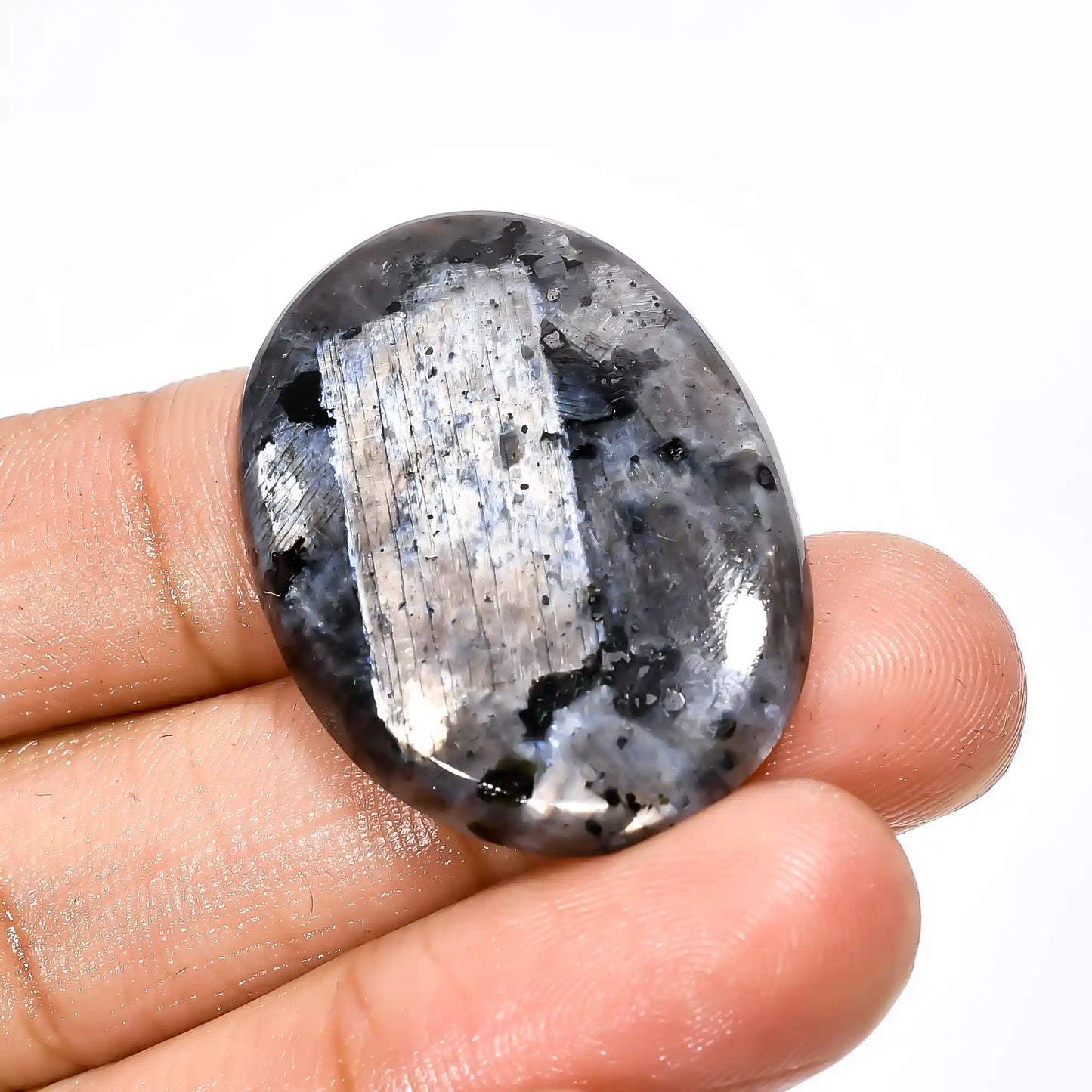 Fantastic Top Grade Quality 100% Natural Larvikite Oval Shape Cabochon Loose Gemstone For Making Jewelry 29.5 Ct. 34X24X5 mm V-2071