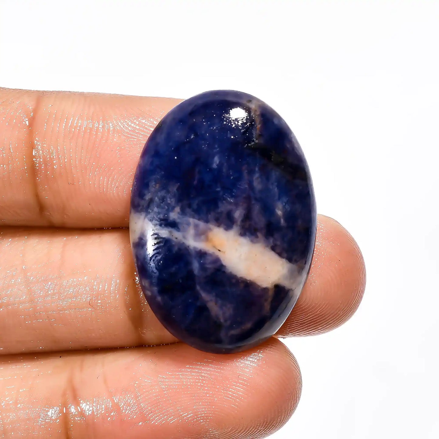 Incredible Top Grade Quality 100% Natural Sodalite Oval Shape Cabochon Loose Gemstone For Making Jewelry 26 Ct. 28X20X6 mm V-2174