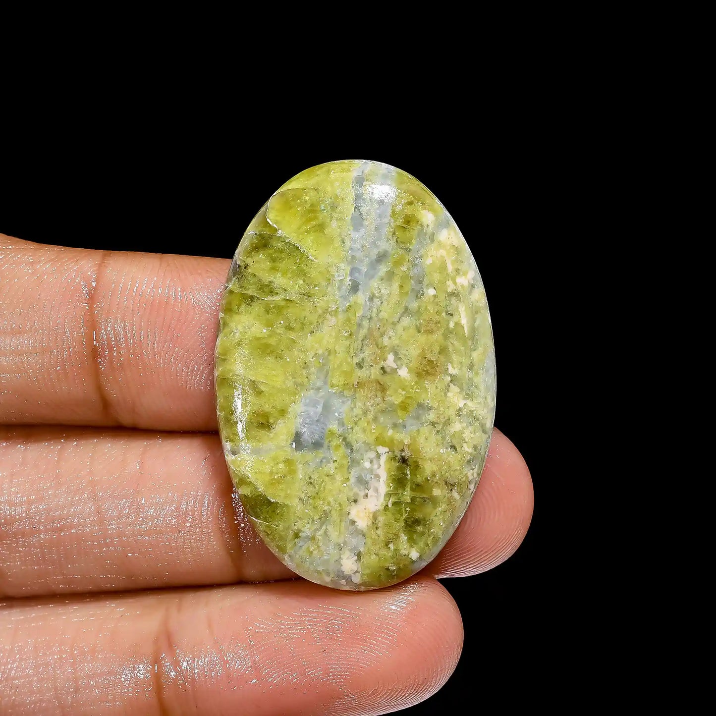 Elegant Top Grade Quality 100% Natural Hina Jasper Oval Shape Cabochon Loose Gemstone For Making Jewelry 43.5 Ct. 36X24X5 mm V-2347