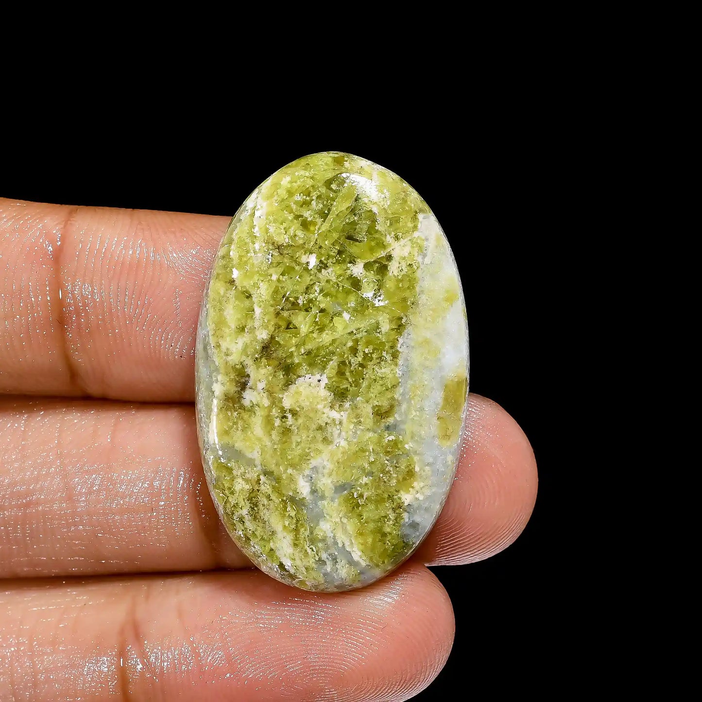 Immaculate Top Grade Quality 100% Natural Hina Jasper Oval Shape Cabochon Loose Gemstone For Making Jewelry 36.5 Ct. 34X21X5 mm V-2350