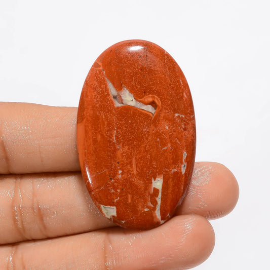 Exclusive Top Grade Quality 100% Natural Rainbow Jasper Oval Shape Cabochon Loose Gemstone For Making Jewelry 56 Ct. 44X27X5 mm V-2693