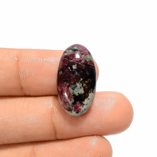 Exclusive Top Grade Quality 100% Natural Eudialyte Oval Shape Cabochon Loose Gemstone For Making Jewelry 14 Ct. 22X12X5 mm V-2715