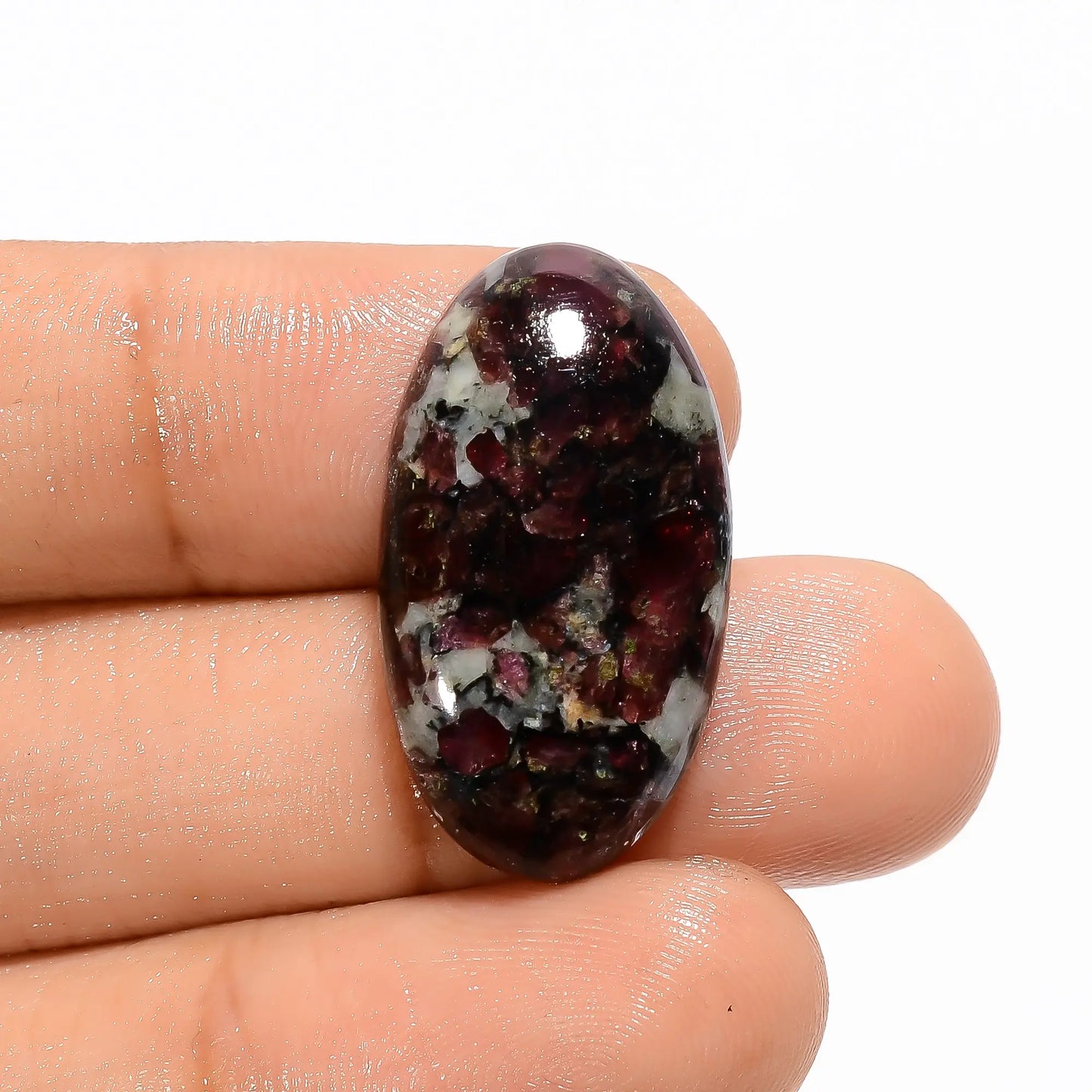 Fantastic Top Grade Quality 100% Natural Eudialyte Oval Shape Cabochon Loose Gemstone For Making Jewelry 19 Ct. 26X14X5 mm V-2718