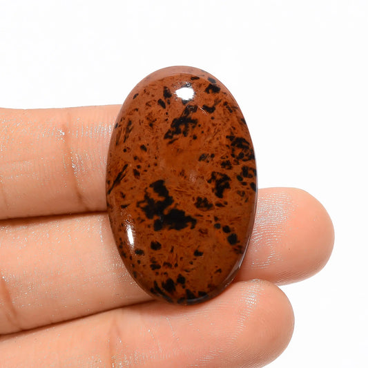 Fantastic Top Grade Quality 100% Natural Mahogany Obsidian Oval Shape Cabochon Loose Gemstone For Making Jewelry 30 Ct. 33X21X5 mm V-2768