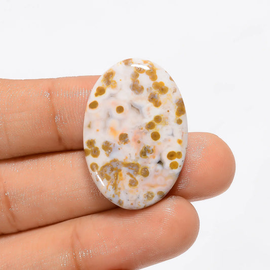 Tempting Top Grade Quality 100% Natural Ocean Jasper Oval Shape Cabochon Loose Gemstone For Making Jewelry 25 Ct. 30X20X4 mm V-2829