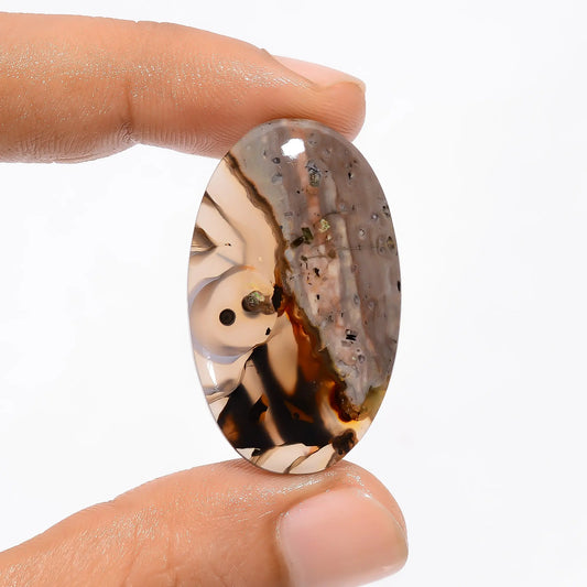 Incredible Top Grade Quality 100% Natural Stick Agate Oval Shape Cabochon Loose Gemstone For Making Jewelry 33.5 Ct. 36X22X5 mm V-2845