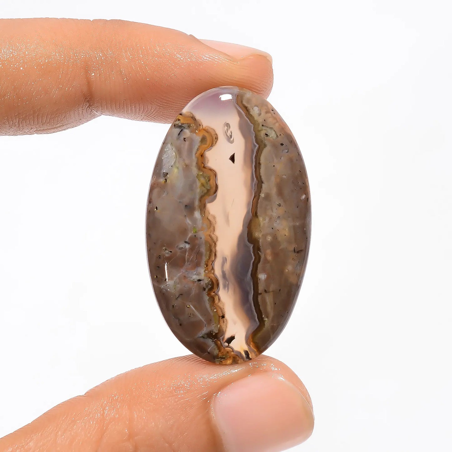 Mind Blowing Top Grade Quality 100% Natural Stick Agate Oval Shape Cabochon Loose Gemstone For Making Jewelry 32.5 Ct. 36X22X5 mm V-2847