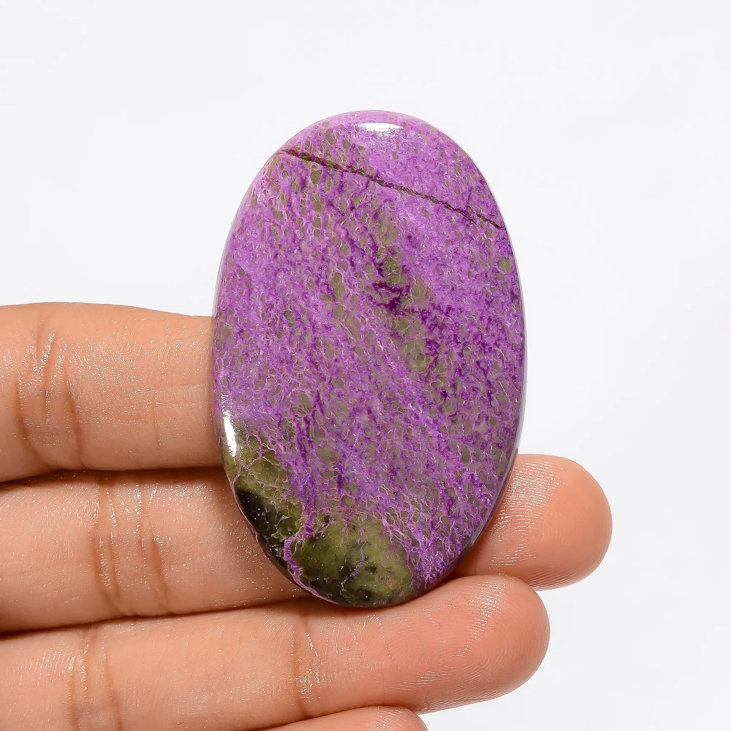 Gorgeous Top Grade Quality 100% Natural Stichtite Oval Shape Cabochon Loose Gemstone For Making Jewelry 69 Ct. 50X32X6 mm V-2922