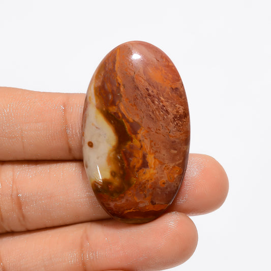 Outstanding Top Grade Quality 100% Natural Polychrome Jasper Oval Shape Cabochon Loose Gemstone For Making Jewelry 45.5 Ct 40X24X5 mm V-3024