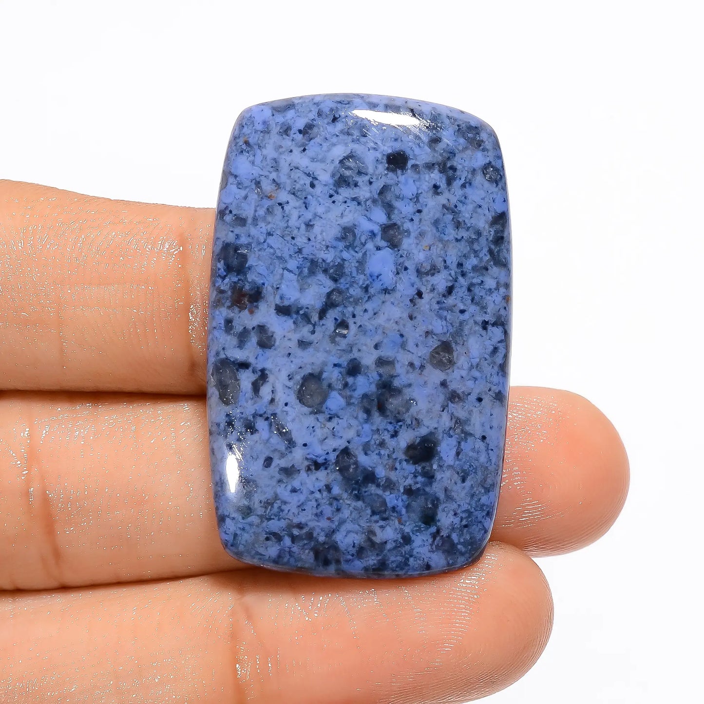 Supreme Top Grade Quality 100% Natural Dumortierite Radiant Shape Cabochon Loose Gemstone For Making Jewelry 45.5 Ct. 37X23X4 mm V-3121