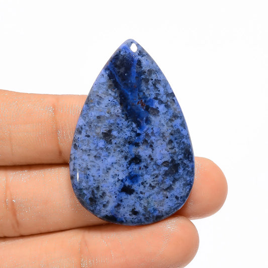 Tempting Top Grade Quality 100% Natural Dumortierite Pear Shape Cabochon Loose Gemstone For Making Jewelry 41 Ct. 39X26X4 mm V-3122