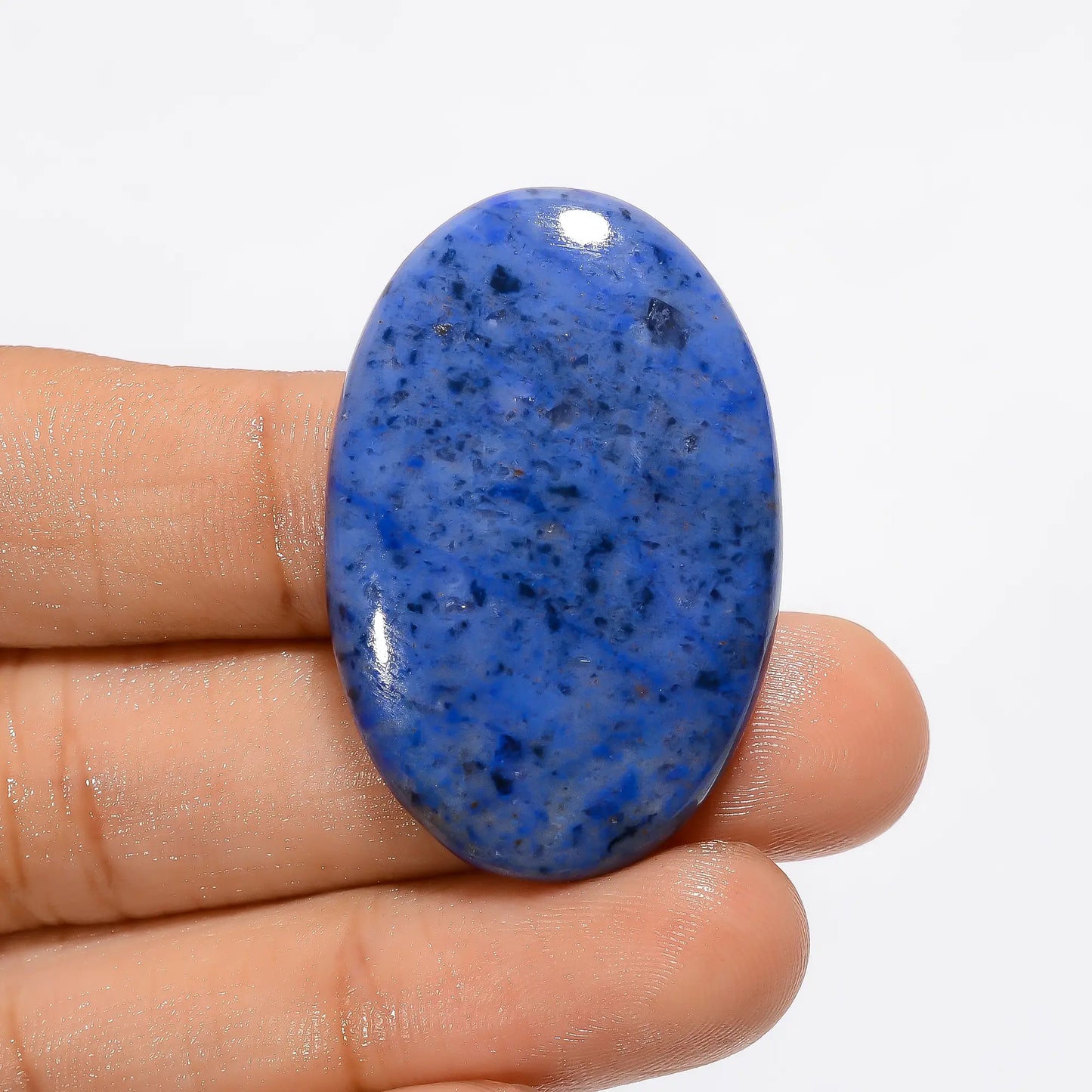 Wonderful Top Grade Quality 100% Natural Dumortierite Oval Shape Cabochon Loose Gemstone For Making Jewelry 45 Ct. 37X24X5 mm V-3125