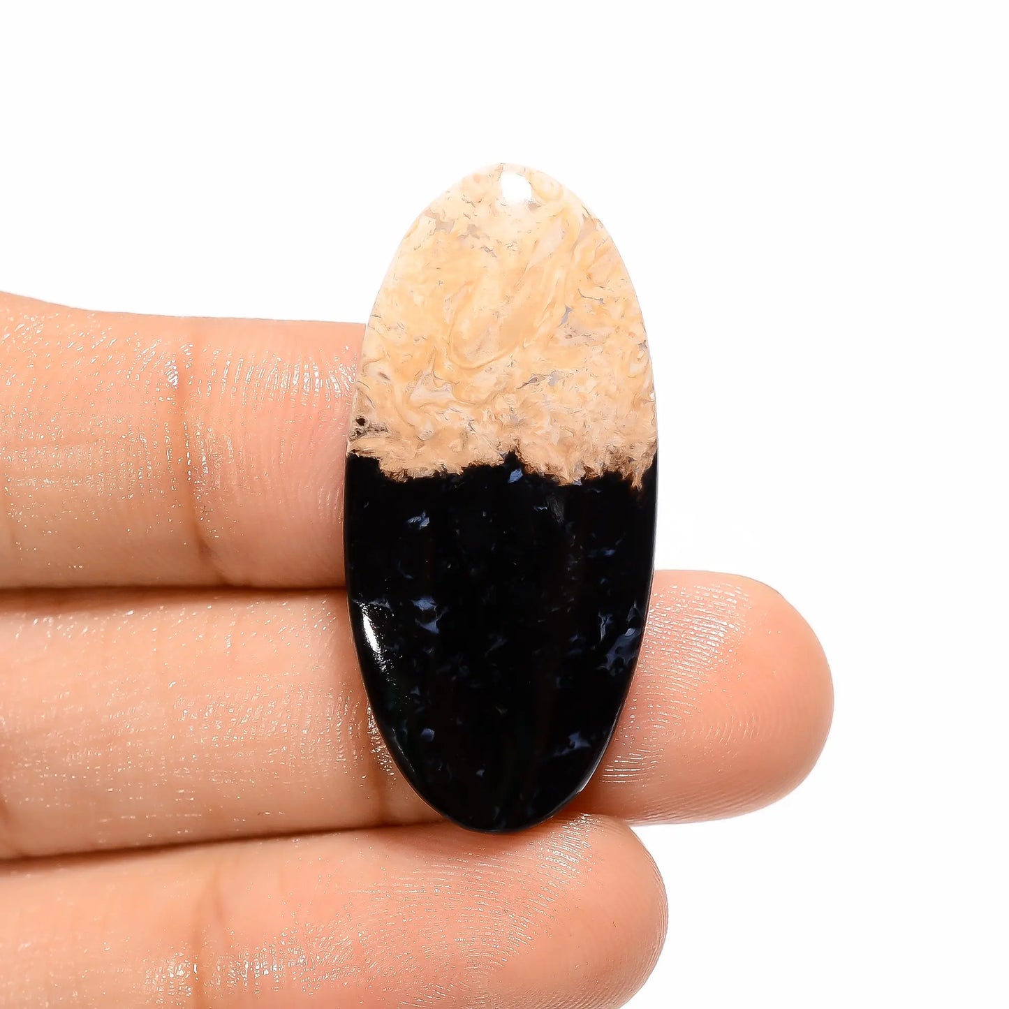 Fantastic Top Grade Quality 100% Natural Palm Root Agate Oval Shape Cabochon Loose Gemstone For Making Jewelry 25 Ct. 36X16X4 mm V-3182