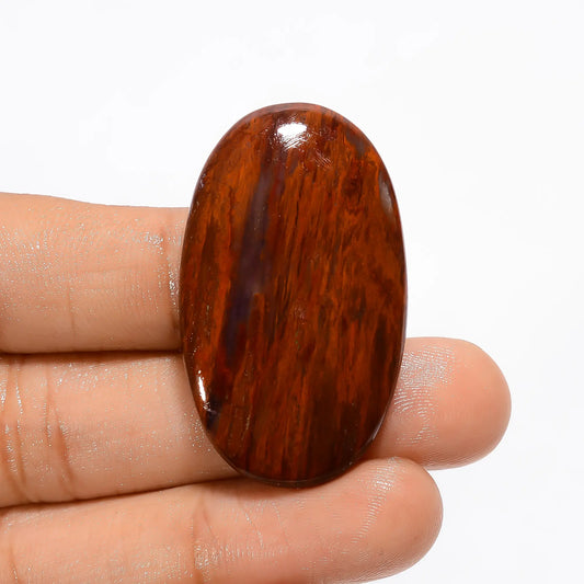 Tempting Top Grade Quality 100% Natural Seam Agate Jasper Oval Shape Cabochon Loose Gemstone For Making Jewelry 44 Ct. 39X23X4 mm V-3219