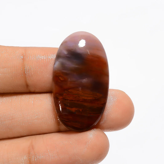 Unique Top Grade Quality 100% Natural Seam Agate Oval Shape Cabochon Loose Gemstone For Making Jewelry 26 Ct. 32X18X4 mm V-3221