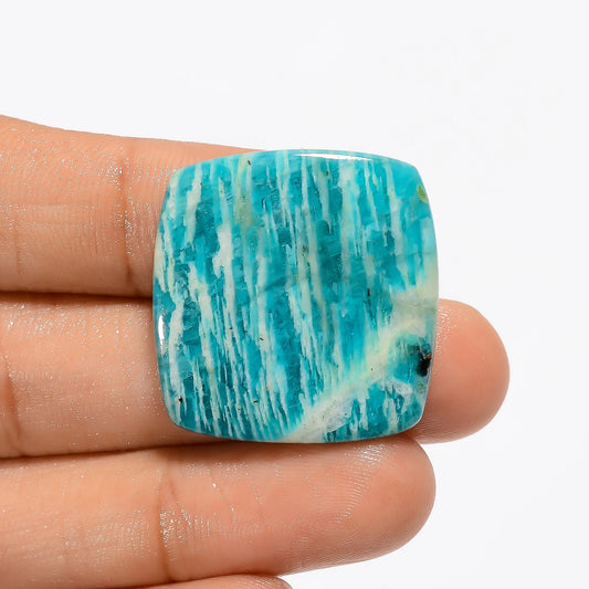 Incredible Top Grade Quality 100% Natural Amazonite Cushion Shape Cabochon Loose Gemstone For Making Jewelry 29 Ct. 26X26X4 mm V-3261