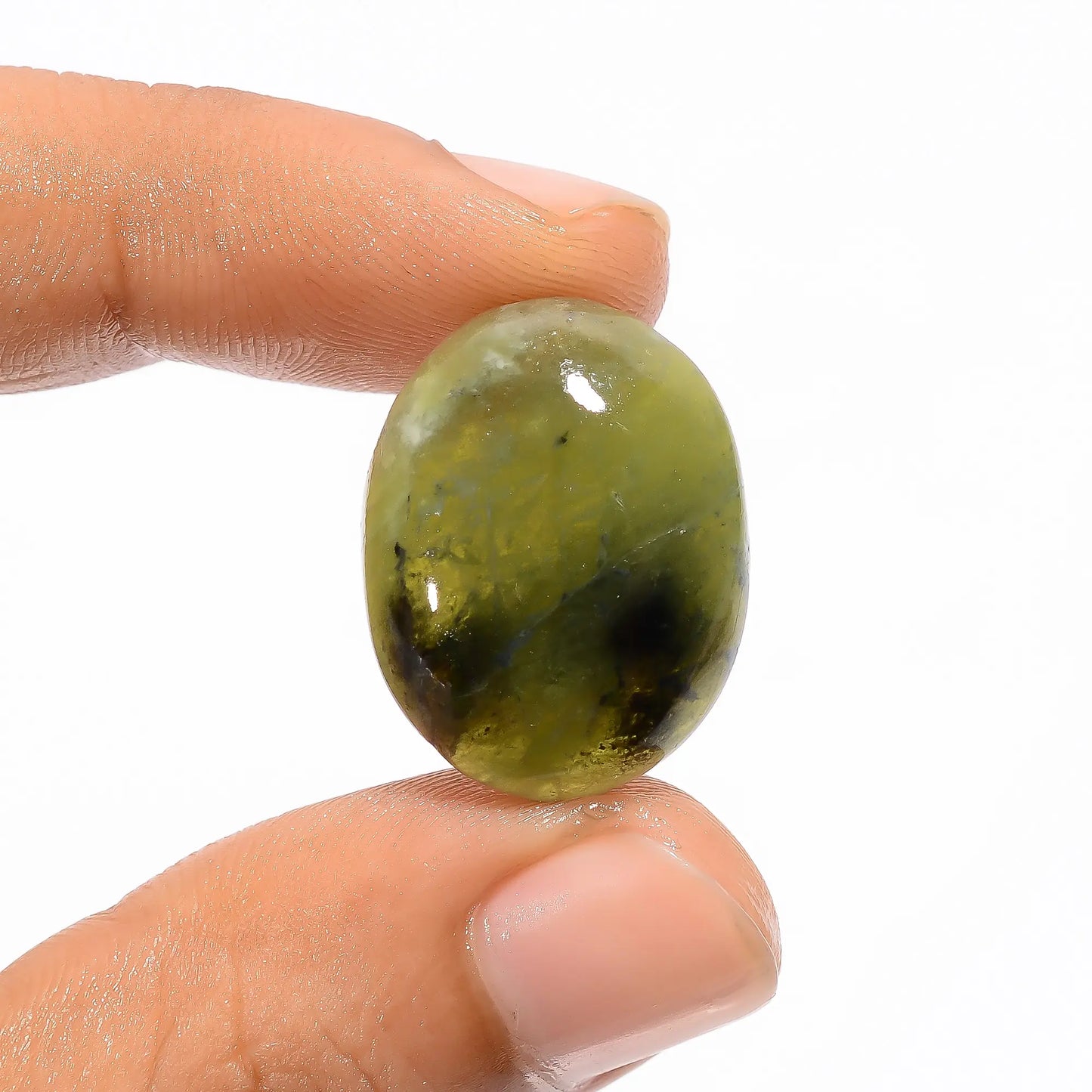 Outstanding Top Grade Quality 100% Natural vesuvianite Oval Shape Cabochon Loose Gemstone For Making Jewelry 24.5 Ct. 22X17X5 mm V-3264