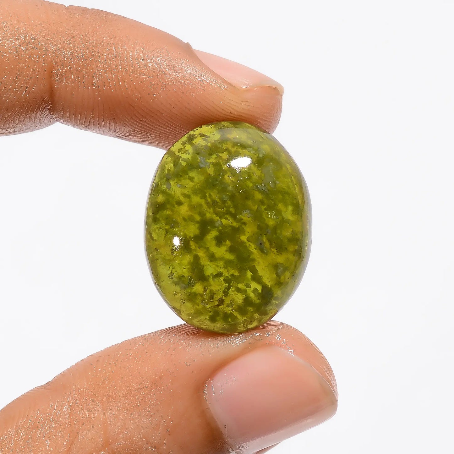 Splendid Top Grade Quality 100% Natural vesuvianite Oval Shape Cabochon Loose Gemstone For Making Jewelry 27.5 Ct. 22X17X6 mm V-3265