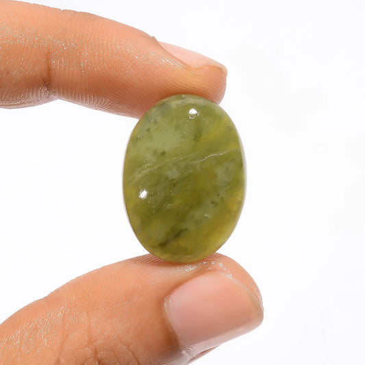 Superb Top Grade Quality 100% Natural vesuvianite Oval Shape Cabochon Loose Gemstone For Making Jewelry 23.5 Ct. 23X17X5 mm V-3266