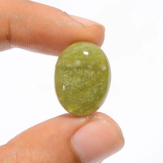 Stunning Top Grade Quality 100% Natural vesuvianite Oval Shape Cabochon Loose Gemstone For Making Jewelry 17.5 Ct. 19X14X5 mm V-3267