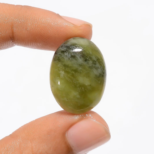 Unique Top Grade Quality 100% Natural vesuvianite Oval Shape Cabochon Loose Gemstone For Making Jewelry 26.5 Ct. 23X17X6 mm V-3271