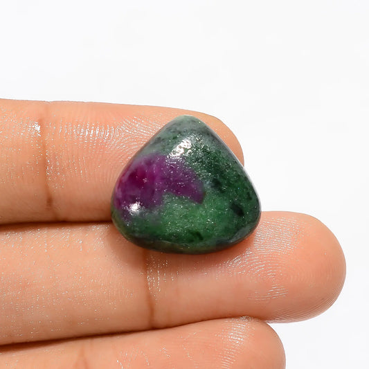 Terrific Top Grade Quality 100% Natural Ruby Zoisite Heart Shape Cabochon Loose Gemstone For Making Jewelry 17.5 Ct. 16X18X6 mm V-3294