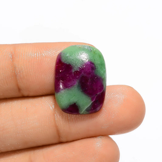 Beautiful Top Grade Quality 100% Natural Ruby Zoisite Radiant Shape Cabochon Loose Gemstone For Making Jewelry 16 Ct. 18X14X4 mm V-3302