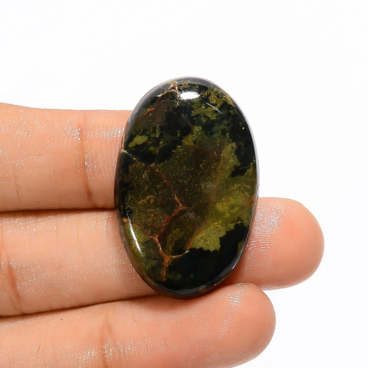 Classic Top Grade Quality 100% Natural Maligano Jasper Oval Shape Cabochon Loose Gemstone For Making Jewelry 40 Ct. 32X21X6 mm V-3329