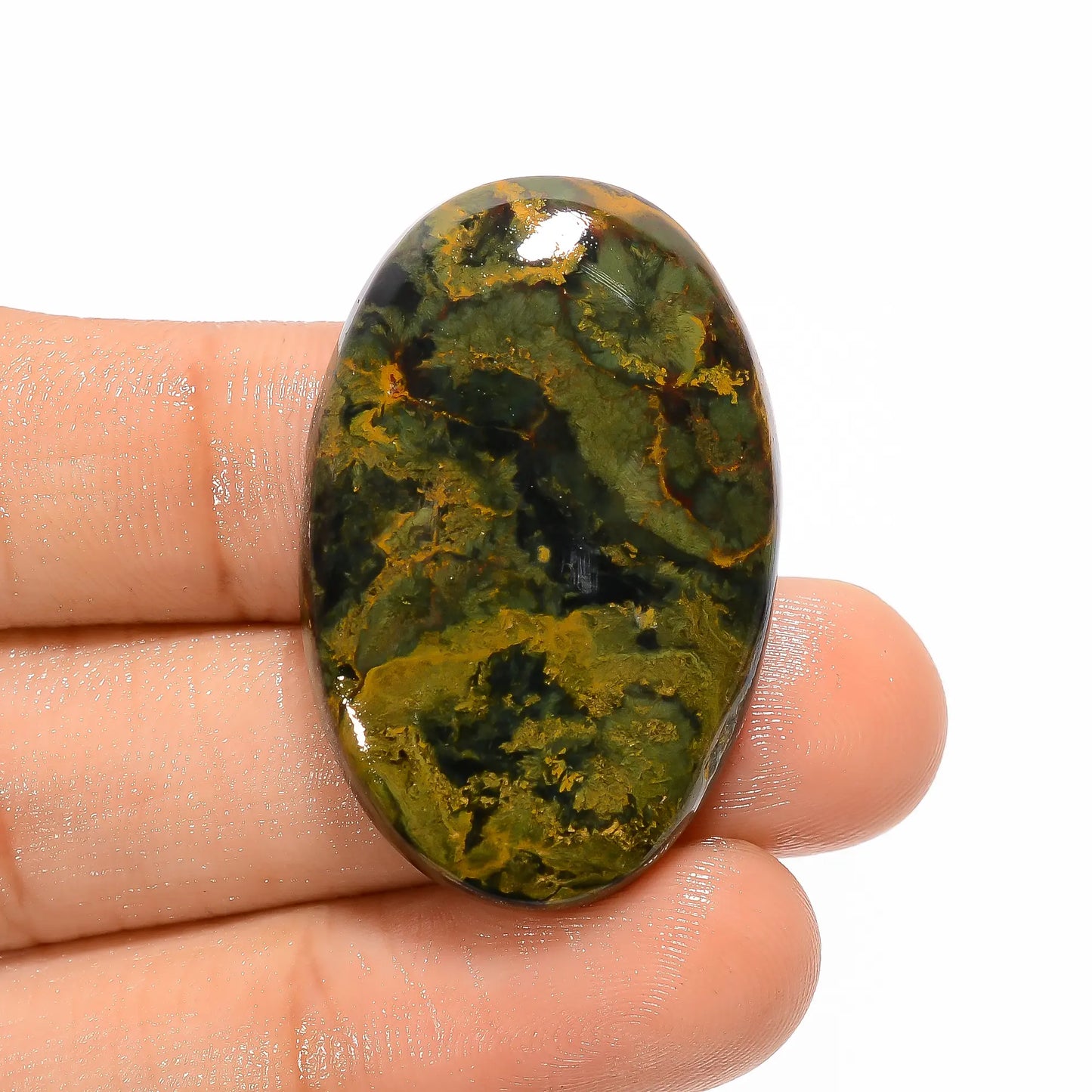 Gorgeous Top Grade Quality 100% Natural Maligano Jasper Oval Shape Cabochon Loose Gemstone For Making Jewelry 46 Ct. 35X23X6 mm V-3335