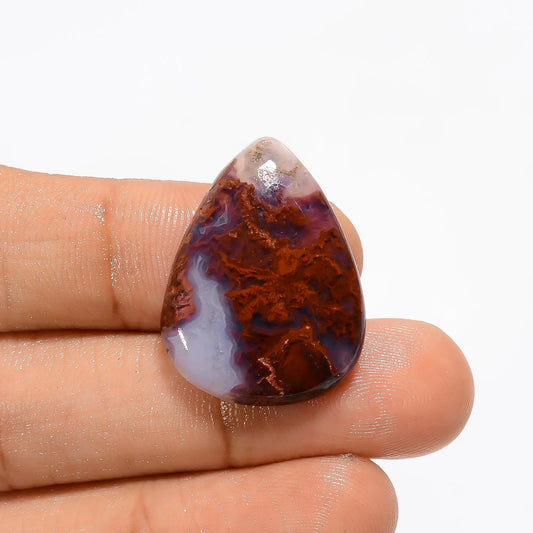 Terrific Top Grade Quality 100% Natural Moroccan seam Agate Pear Shape Cabochon Loose Gemstone For Making Jewelry 18.5 Ct. 25X19X4 mm V-3373