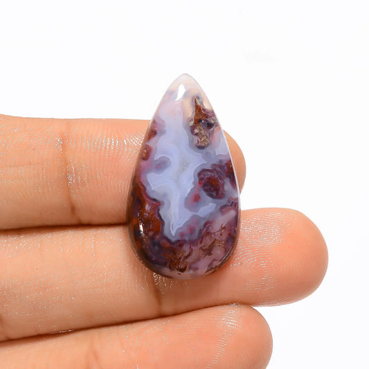 Unique Top Grade Quality 100% Natural Moroccan seam Agate Pear Shape Cabochon Loose Gemstone For Making Jewelry 16 Ct. 27X15X4 mm V-3374