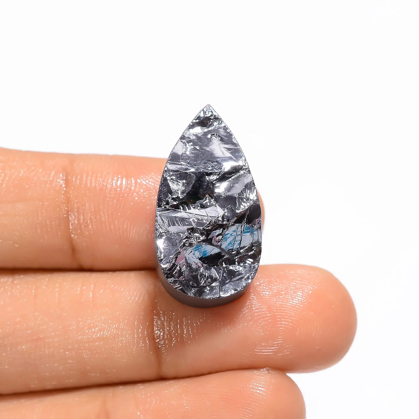 Awesome Top Grade Quality 100% Natural Silicon Druzy Pear Shape Cabochon Loose Gemstone For Making Jewelry 22.5 Ct. 24X12X9 mm V-3400