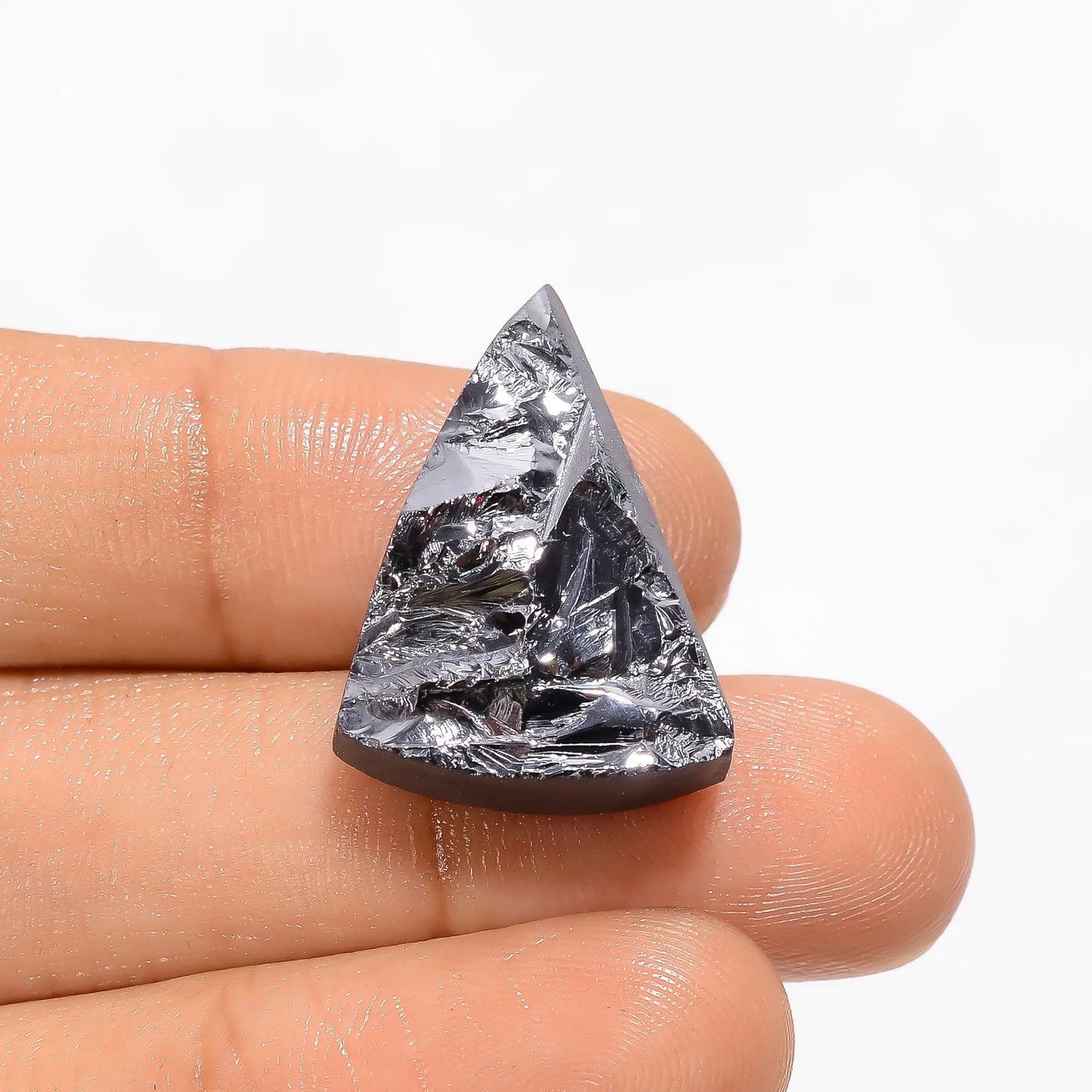 Elegant Top Grade Quality 100% Natural Silicon Druzy Triangle Shape Cabochon Loose Gemstone For Making Jewelry 17.5 Ct. 23X17X7 mm V-3406