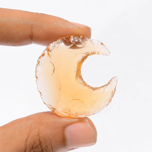 Attractive Top Grade Quality Opalite Crescent Moon Shape Cabochon Loose Gemstone For Making Jewelry 34 Ct. 33X30X6 mm V-3524