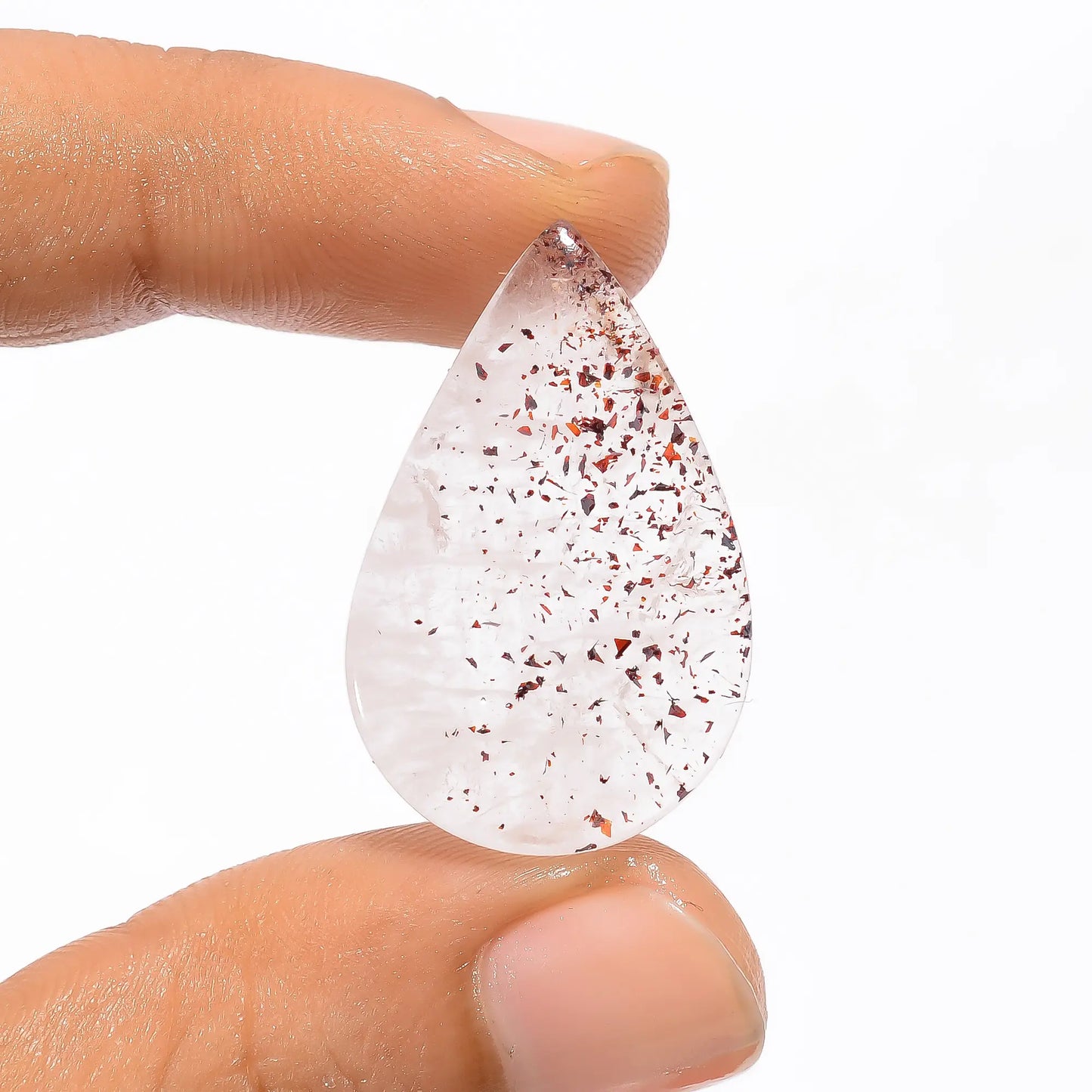 Fantastic Top Grade Quality 100% Natural Super Seven Pear Shape Cabochon Loose Gemstone For Making Jewelry 23.5 Ct. 29X18X5 mm V-3558