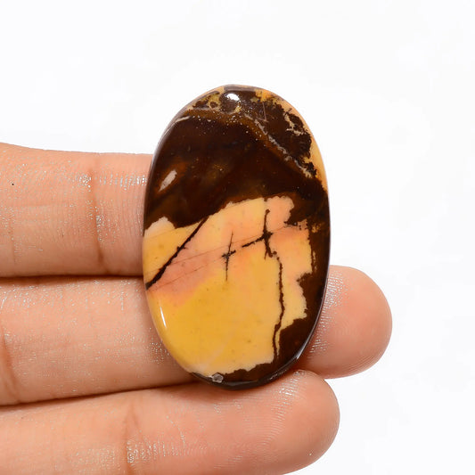 Australian Picture Jasper Oval Shape Cabochon Loose Gemstone Natural 42.5 Ct. 36X22X5 mm V-3620