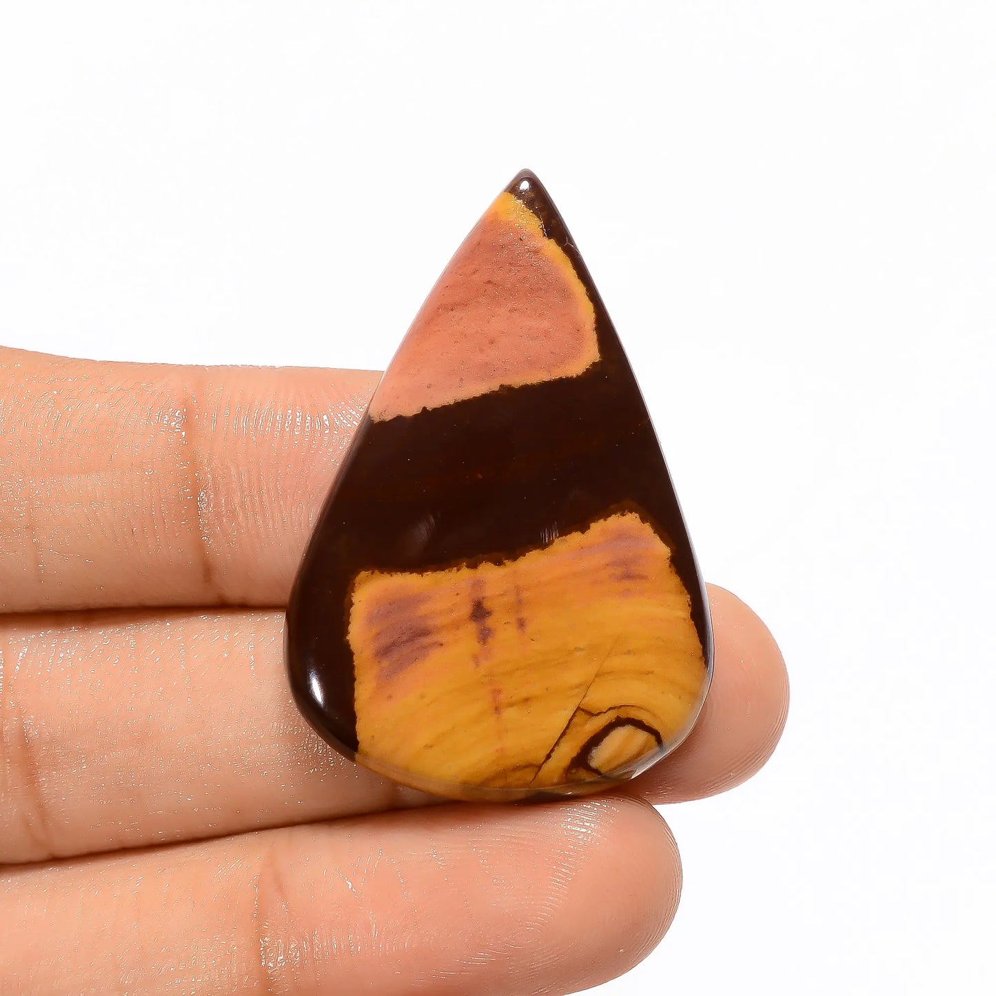 Terrific Top Grade Quality 100% Natural Australian Picture Jasper Pear Shape Cabochon Loose Gemstone For Making Jewelry 36 Ct. 39X25X5 mm V-3624