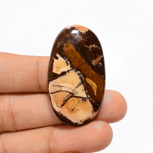 Australian Picture Jasper Oval Shape Cabochon Loose Gemstone Natural 49.5 Ct. 41X23X5 mm V-3631