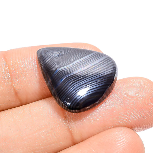 Stunning Top Grade Quality 100% Natural Psilomelane Heart Shape Cabochon Loose Gemstone For Making Jewelry 16.5 Ct. 21X18X5 mm V-3767