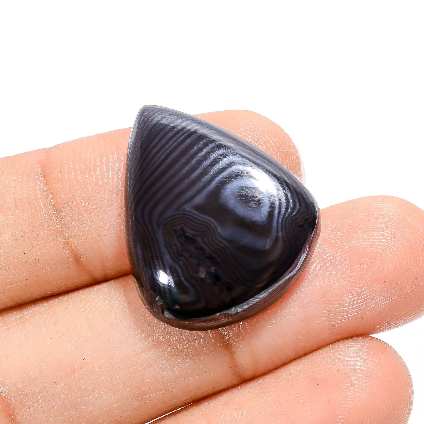 Terrific Top Grade Quality 100% Natural Psilomelane Pear Shape Cabochon Loose Gemstone For Making Jewelry 23.5 Ct. 24X20X6 mm V-3770