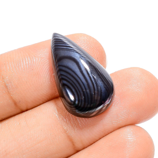 Exclusive Top Grade Quality 100% Natural Psilomelane Pear Shape Cabochon Loose Gemstone For Making Jewelry 16 Ct. 22X12X6 mm V-3780