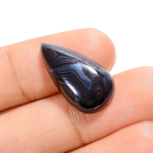 Immaculate Top Grade Quality 100% Natural Psilomelane Pear Shape Cabochon Loose Gemstone For Making Jewelry 13 Ct. 22X12X5 mm V-3784