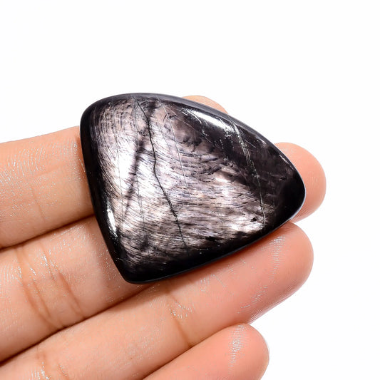 Splendid Top Grade Quality 100% Natural Hypersthene Heart Shape Cabochon Loose Gemstone For Making Jewelry 65 Ct. 31X38X6 mm V-3789