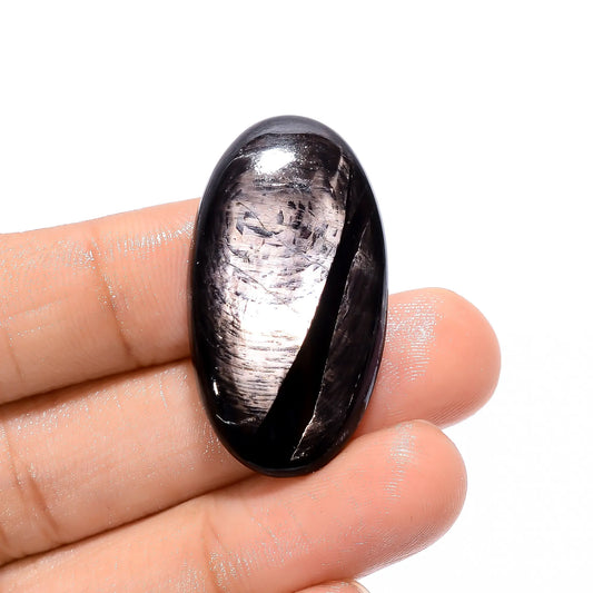 Superb Top Grade Quality 100% Natural Hypersthene Oval Shape Cabochon Loose Gemstone For Making Jewelry 43.5 Ct. 34X19X6 mm V-3790