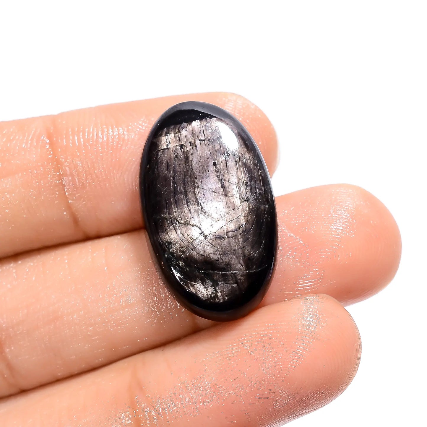 Tempting Top Grade Quality 100% Natural Hypersthene Oval Shape Cabochon Loose Gemstone For Making Jewelry 25.5 Ct. 24X14X6 mm V-3793