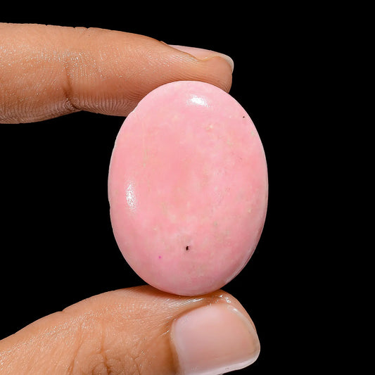 Incredible Top Grade Quality 100% Natural Pink Thulite Oval Shape Cabochon Loose Gemstone For Making Jewelry 45 Ct. 32X24X6 mm V-3836