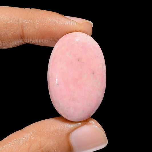 Outstanding Top Grade Quality 100% Natural Pink Thulite Oval Shape Cabochon Loose Gemstone For Making Jewelry 43.5 Ct. 31X21X7 mm V-3839